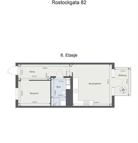 New 1 Bedroom With Balcony オスロ